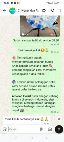 Testimonial Standing Flower lombok