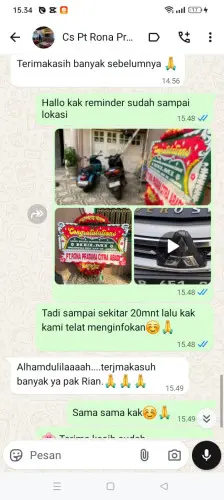 Testimonial Papan Bunga lombok